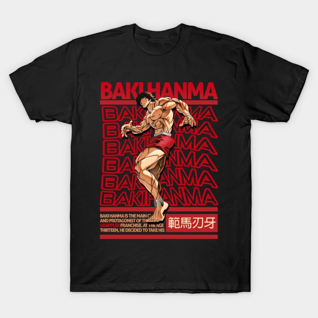 Hanma Baki Brutalism T-Shirt by syanart